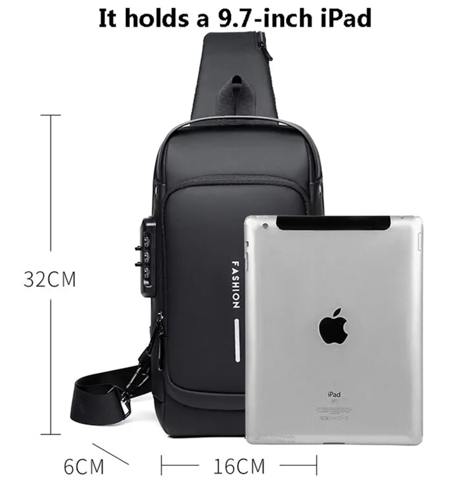 USB Charging Shoulder Bag