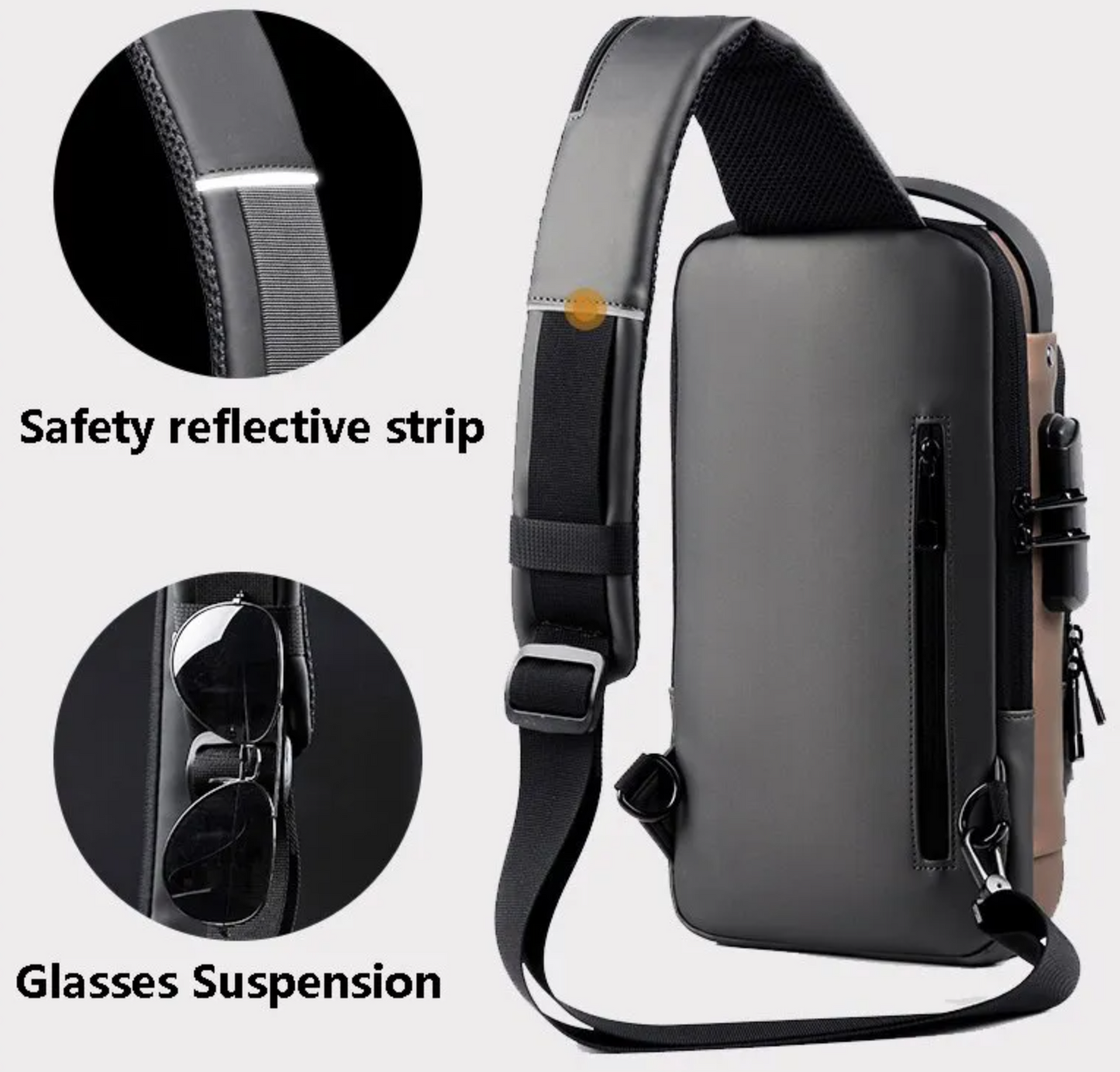 USB Charging Shoulder Bag